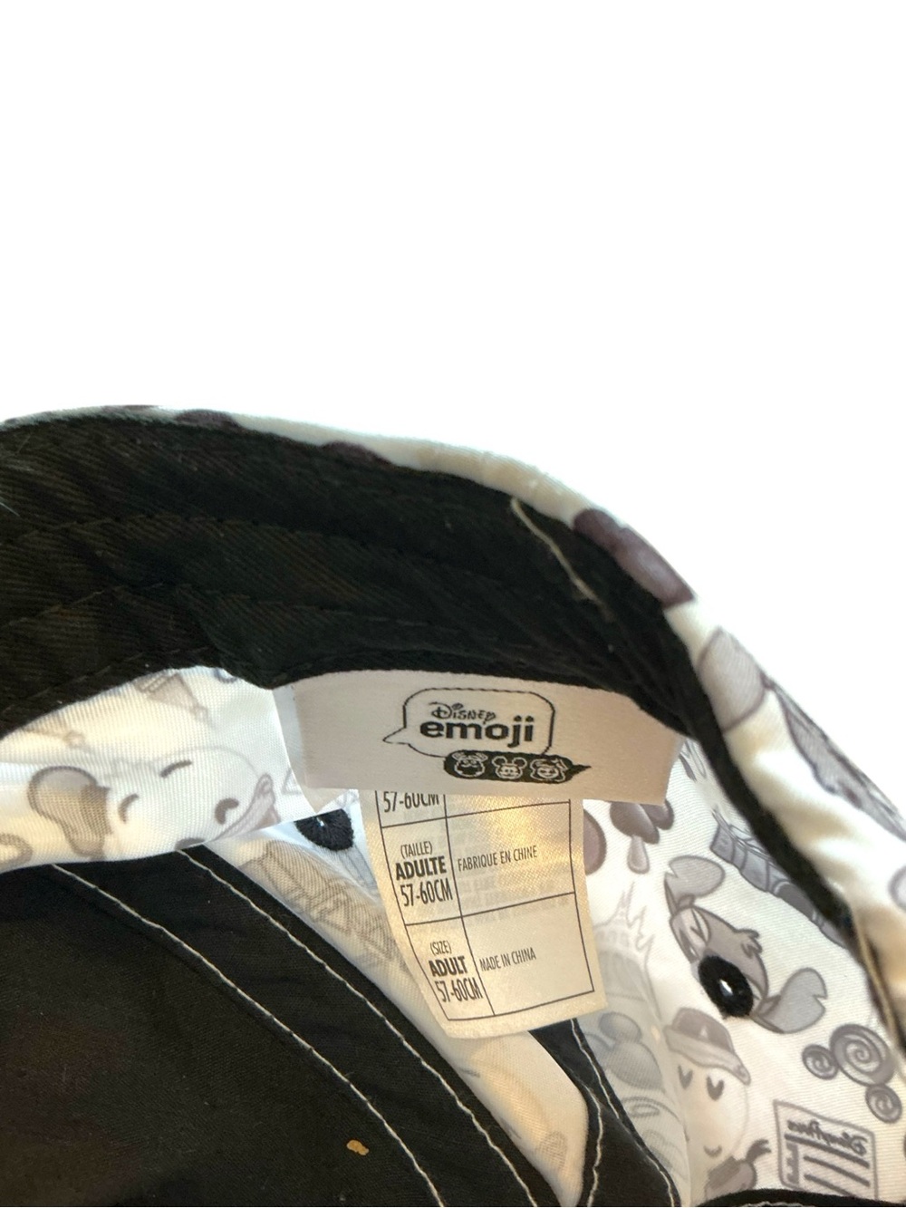 Disney Emoji Disney Parks Mickey Mouse Black & White Baseball Cap - Picture 4 of 5